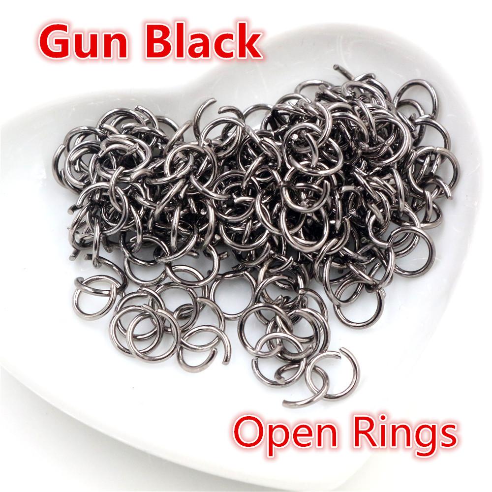 200 piezas 3/4/5/6/7/8/10 mm Metal DIY Componentes para Joyería Anillas de Salto Simples Cerradas/Abiertas y Anilla Dividida para hacer joyería