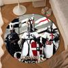 Knightly Crusader Armor Round Rug for Livingroom,Bedroom, Palyroom, Chair Rug, Area rug, Circle Carpet, Large Size Fan Christmas gift
