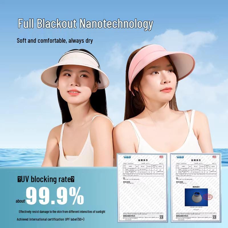 Women's Foldable Sun Hat with UV Protection and Open Top
