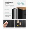 SONGMICS Credenza, Metallo, Doppia Porta, Chiusura Magnetica, Struttura in Acciaio, 40 x 80 x 76 cm, Marrone Rustico e Nero