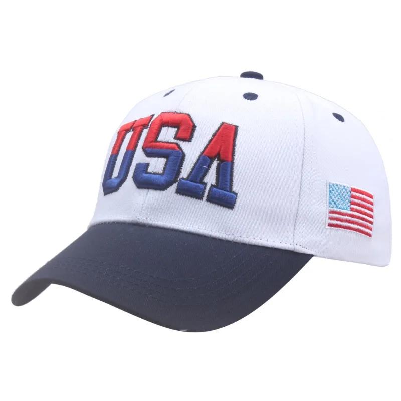 New Hat Everything Hot Sell Large Embroidered Cotton Flag Vintage Baseball Cap Classic Outdoor Shade Embroidered Cap