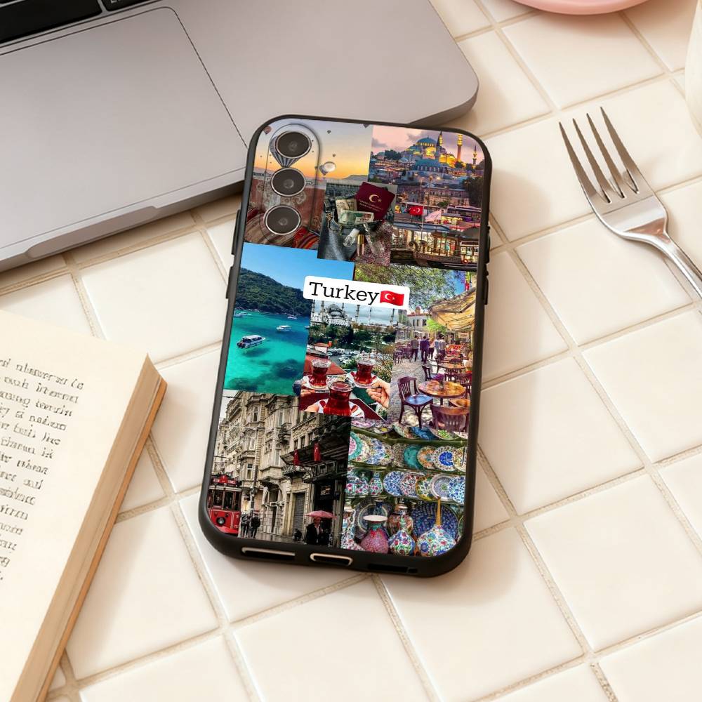 S-SceneryS Istanbul T-Turkey phone Case For Samsung Galaxy A73,A72,A71,A70,A53,A52,A51,Others Soft Black Shell