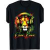 Europäische Größen Roots Reggae Musik Löwe von Juda Rasta Reggae Löwe T T-Shirt Gleicher Stil für Herren Sommer Kurzärmelig Bedruckt Einfach Rundhals
