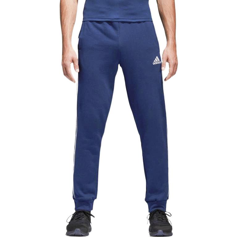 Adidas Logo Print Solid Soccer Knit Pants Men Bottoms Blue CV3753