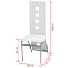 VidaXL 4x Chaise de Salle à Manger Cuir Artificiel Blanc Chaises de Cuisine 243647