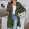 Women's Autumn/Winter Knitted Solid Colour Pocket Cardigan Sweater
