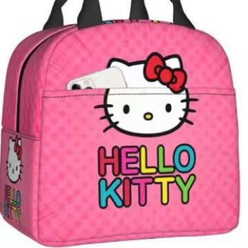 Hello Kitty Lunch Bag Large Capacity Rice Bag Bento Bag Tote Bag Waterproof Lunch Box Insulation Bag