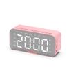 Desktop Alarm Clock Bluetooth wireless audio mini LED mirror digital clock mobile phone speaker stereo audio TF Card FM radio