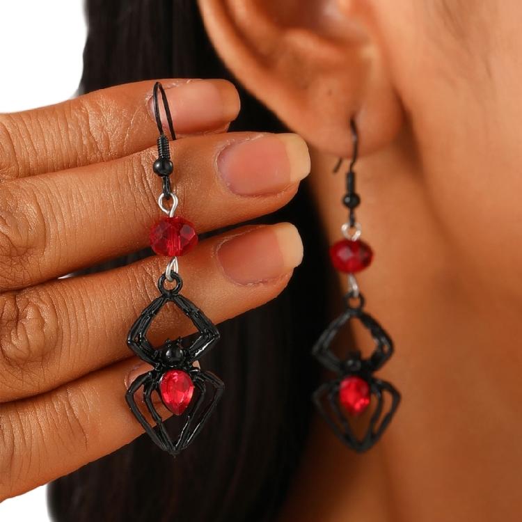 

Halloween Inspired Bat Spiders Pendant Earrings Gothic Jewelry For Women Alloy Accessories