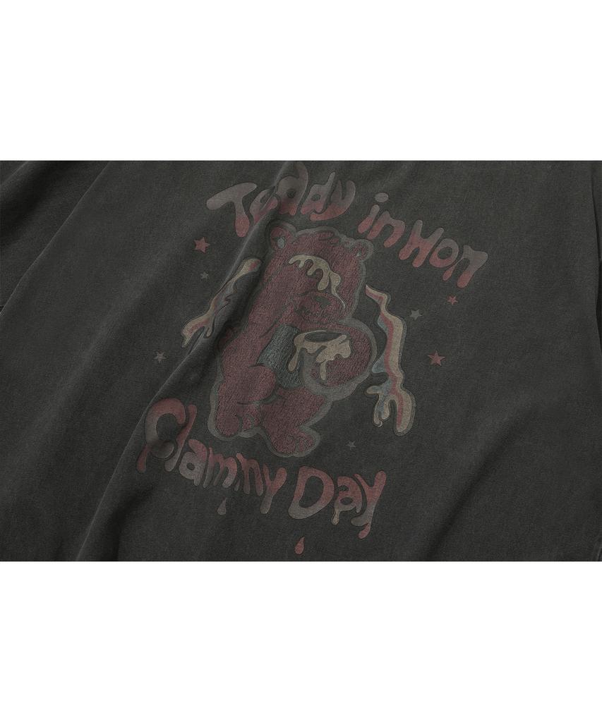 CPGN STUDIO Honey Teddy Pigment Short Sleeve T-Shirt Smoke Black