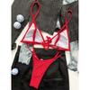 Micro Sling Extrem Bikini Hjerte Rem Badedragt Rygløs Badetøj Kvinder Trekant Bikini Tanga Ferie Stranddragt Badeoutfit