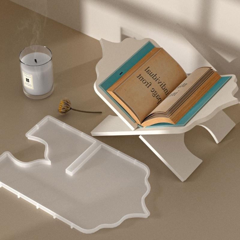 Pack of 2 Reusable Silicone Book Holder Mold Chanting Support Molds for Resin Crafting Projects Home Decors Accessories