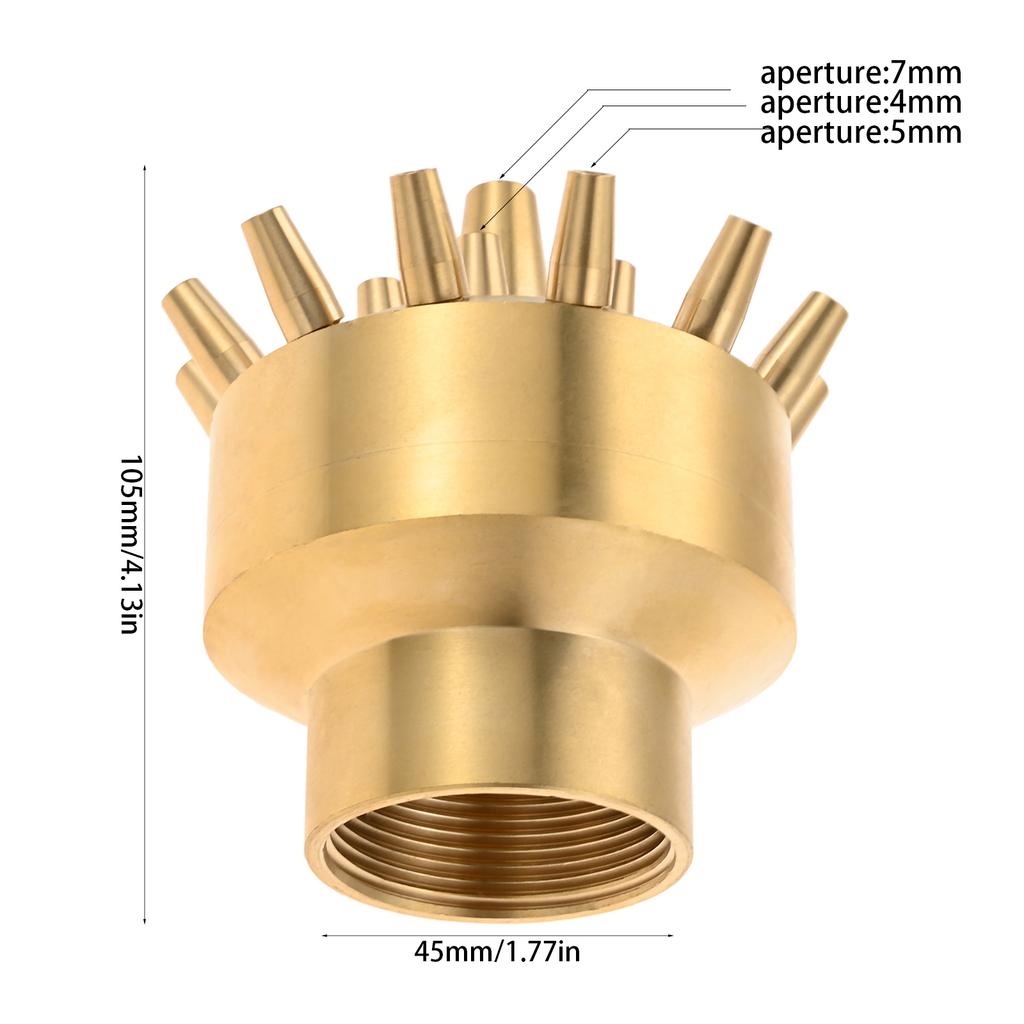 1PC DN25/DN40 Universal Pond Fountain Head Garden Water Fountain Sprays Nozzle Sprinkler Heads Female Thread 1Inch/1.5Inch Brass