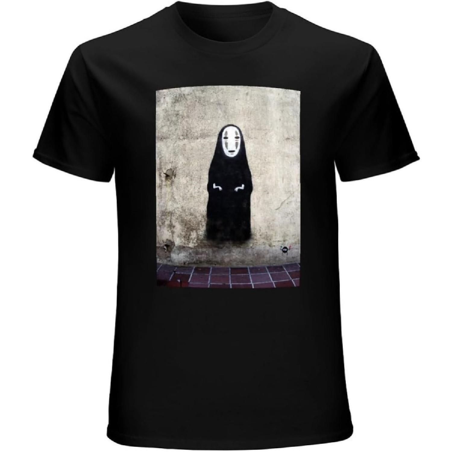 ZHENCHU No-Face Kaonashi Spirited T-Shirt Anime T Shirt Men S
