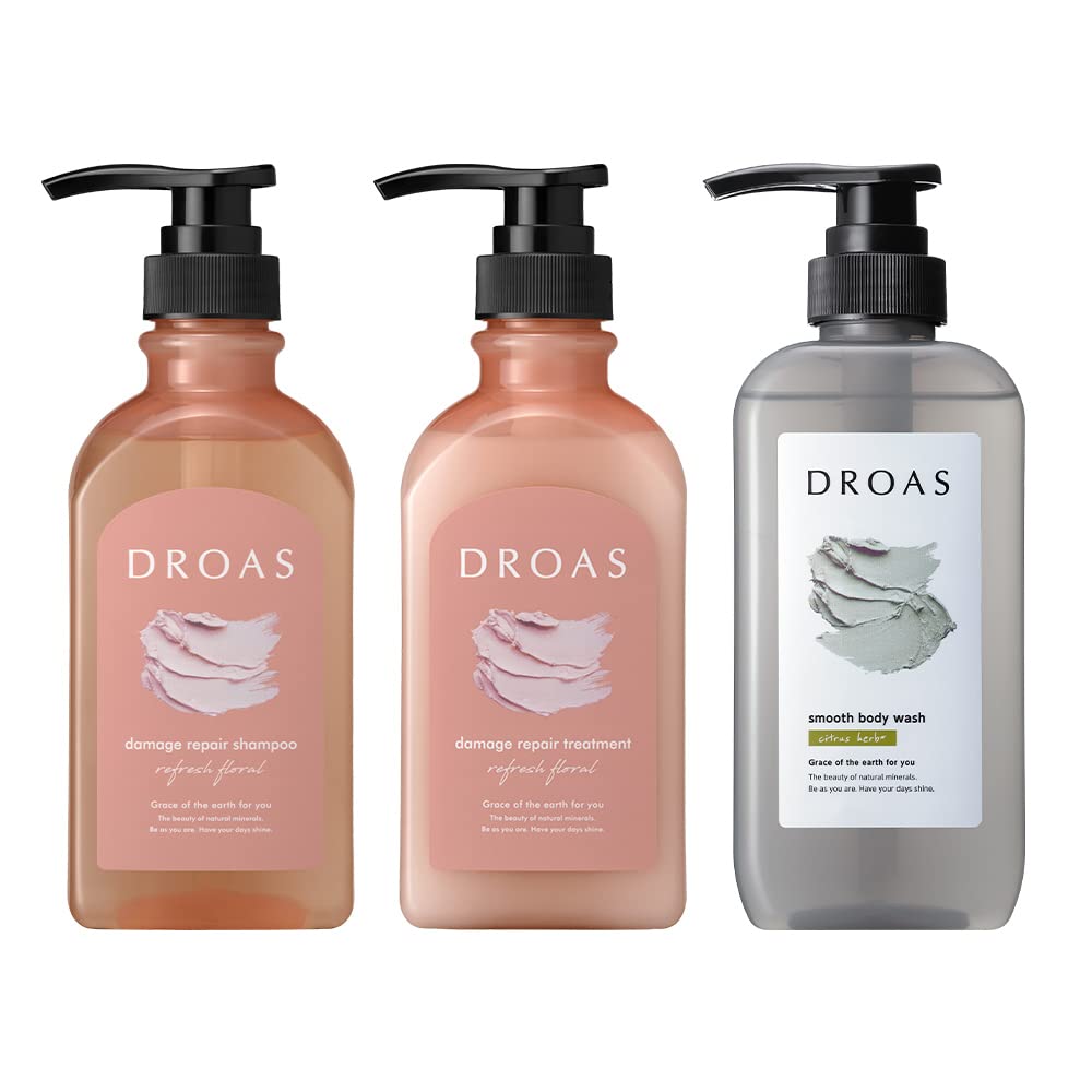 

Набор мыла-шампуна DROAS для тела Damage Repair x Smooth из 3 предметов