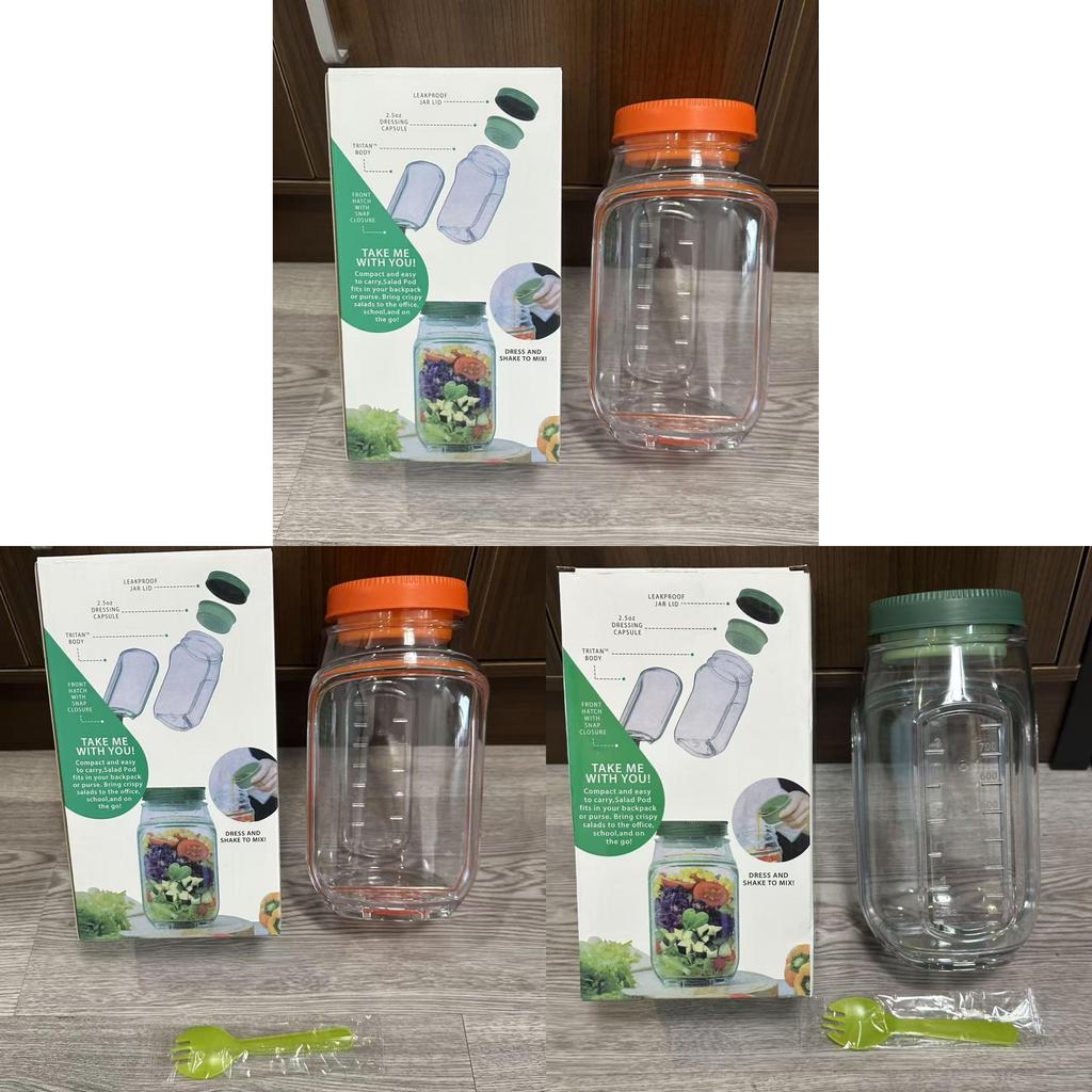 Contenedor de ensalada de plástico tipo cápsula con sello a prueba de fugas para uso en la cocina del hogar