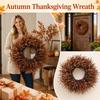 Couronne de Thanksgiving avec Feuilles de Buis pour Porte d'Entrée Décoration de Maison