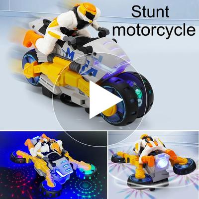 Dönüşüm Akrobatik Motosiklet Model Oyuncakları Elektrikli Müzik Aydınlatma 360 Derece Dönüş Araç Oyuncak Çocuk Doğum Günü Noel Hediyeleri