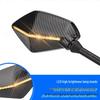 Universal Motorcycle Rearview Mirror with LED Turn Signal for Street Bikes, Cruisers, and Scooters