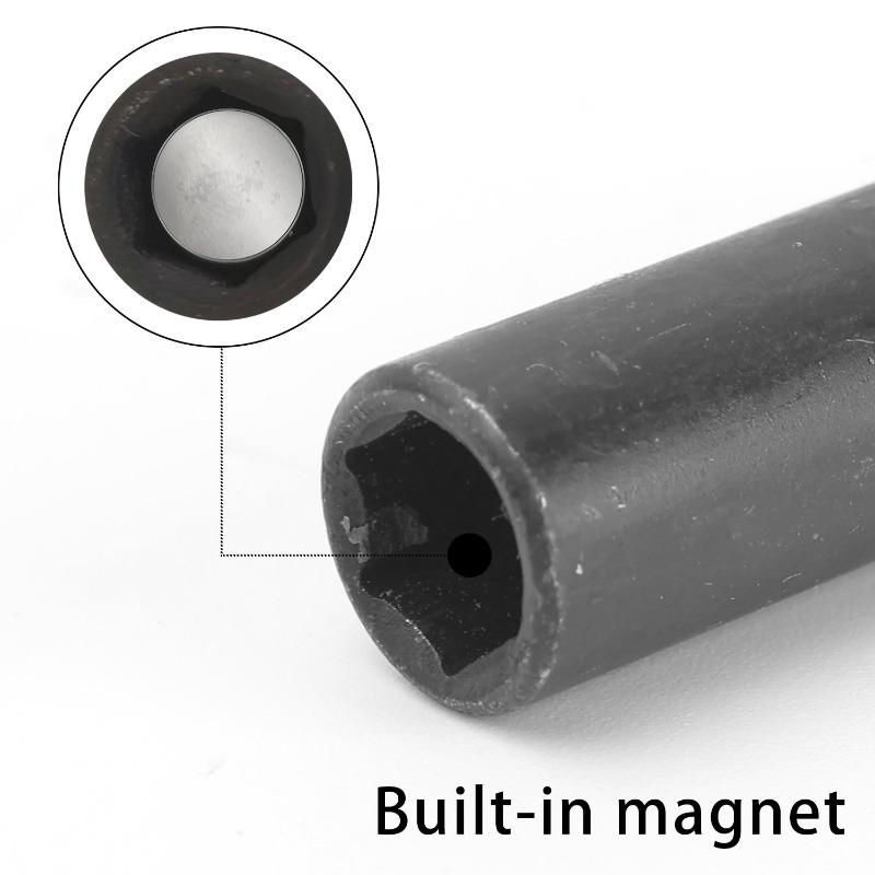 Black Magnetic Screwdriver Extension Rods Carbon Steel Hexagonal Handle Extend Connecting Rod Screwdriver Bit Holder Power Tools