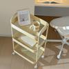 Small Trolley Multi-Layer Mobile Storage Rack for Kitchen, Bedroom, Bathroom, Snacks, Living Room, and Toilet Floor Storage