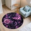 Purple Dragon,Round Area Rug,Carpet Rug for Living Room Bedroom Sofa Playroom Decor,Non-slip Floor Mat