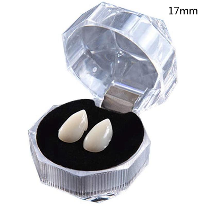 1pair Adult Kids Halloween Fake Dentures Teeth Bloodcurdling Vampire Werewolves Fangs Costume Halloween Costume DIY Cosplay