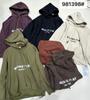 Becabeau Winter Korean-Style Loose Plus-Size Casual Letter Hooded Fleece Sweatshirt