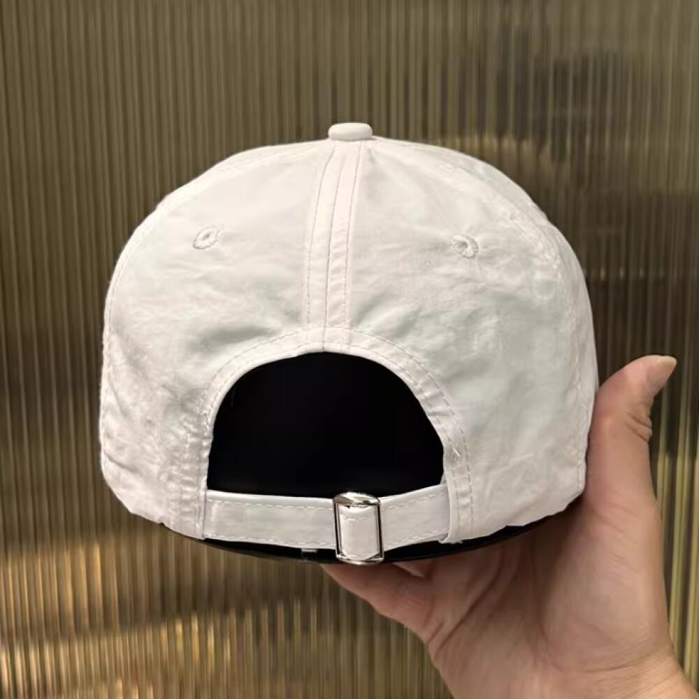 Retro Korean Letter Embroidered Baseball Cap, Mesh Wave Unisex Hat For Men Women Outdoor Streetwear Daily Headwear