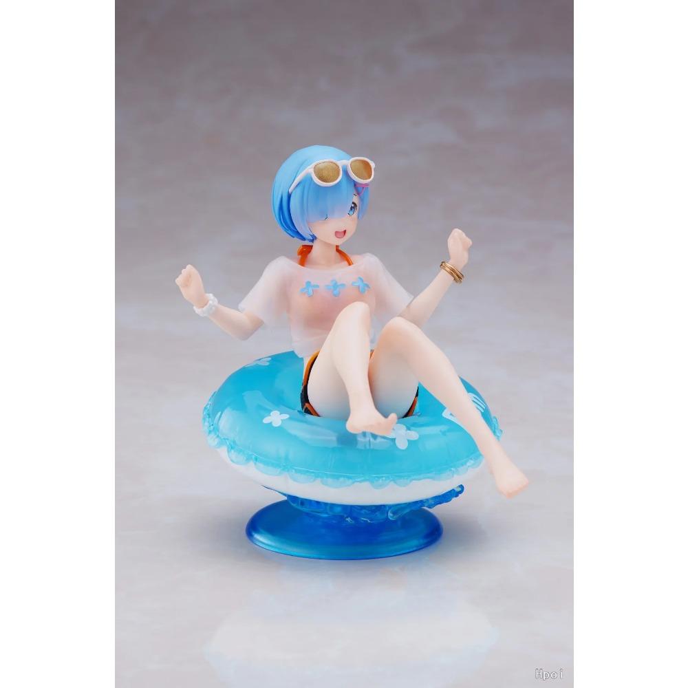 10CM Anime Re: ZERO - Starting Life in Another World Rem Figure Swimsuit Swimming Lap Model Toys Gifts Collection Ornaments