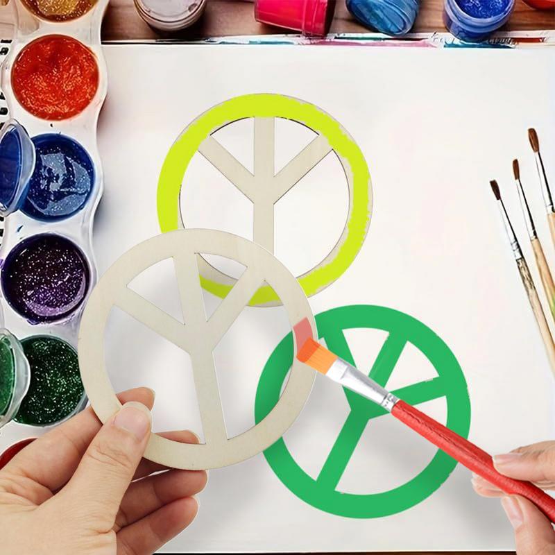 Пустой круглый деревянный знак Необработанный деревянный знак для двери Для поделок Креативный ручной работы Пустой деревянный знак для двери Настенное искусство Декор