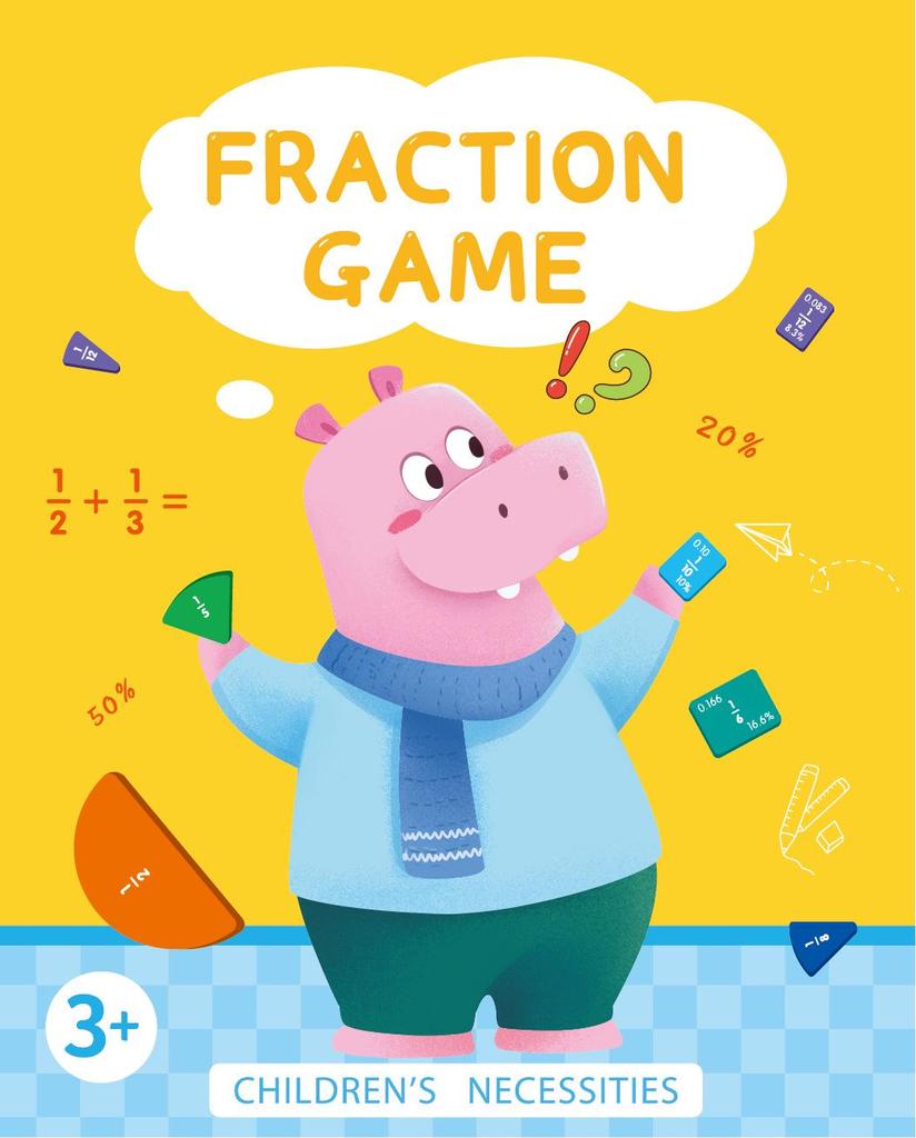 Magnetic Fraction Disc Set for Numerator & Denominator Recognition, Addition & Subtraction - Third Grade Math Teaching Aid