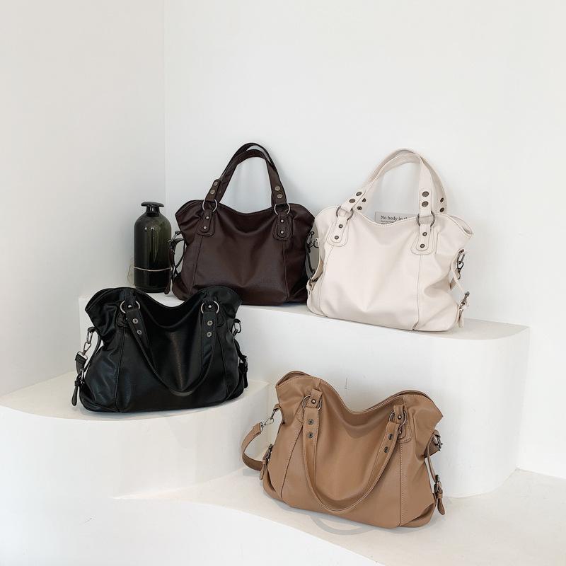 2025 New Women's Crossbody Tote - Large Capacity, Soft Leather, Simple Commute Shoulder Bag