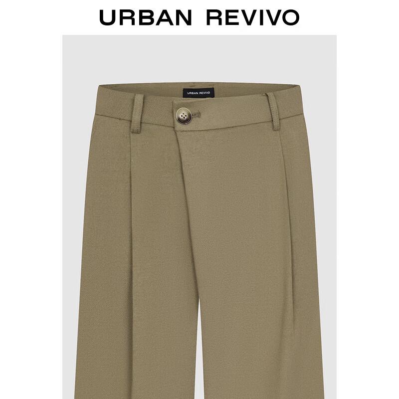 UR Women's High-Waisted Asymmetrical Pleated Wide-Leg Pants