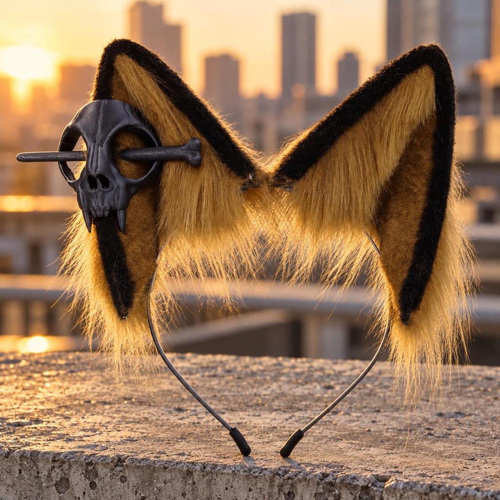 Furry Animal-Ear Costume Headband Soft Ear Hairband Cute