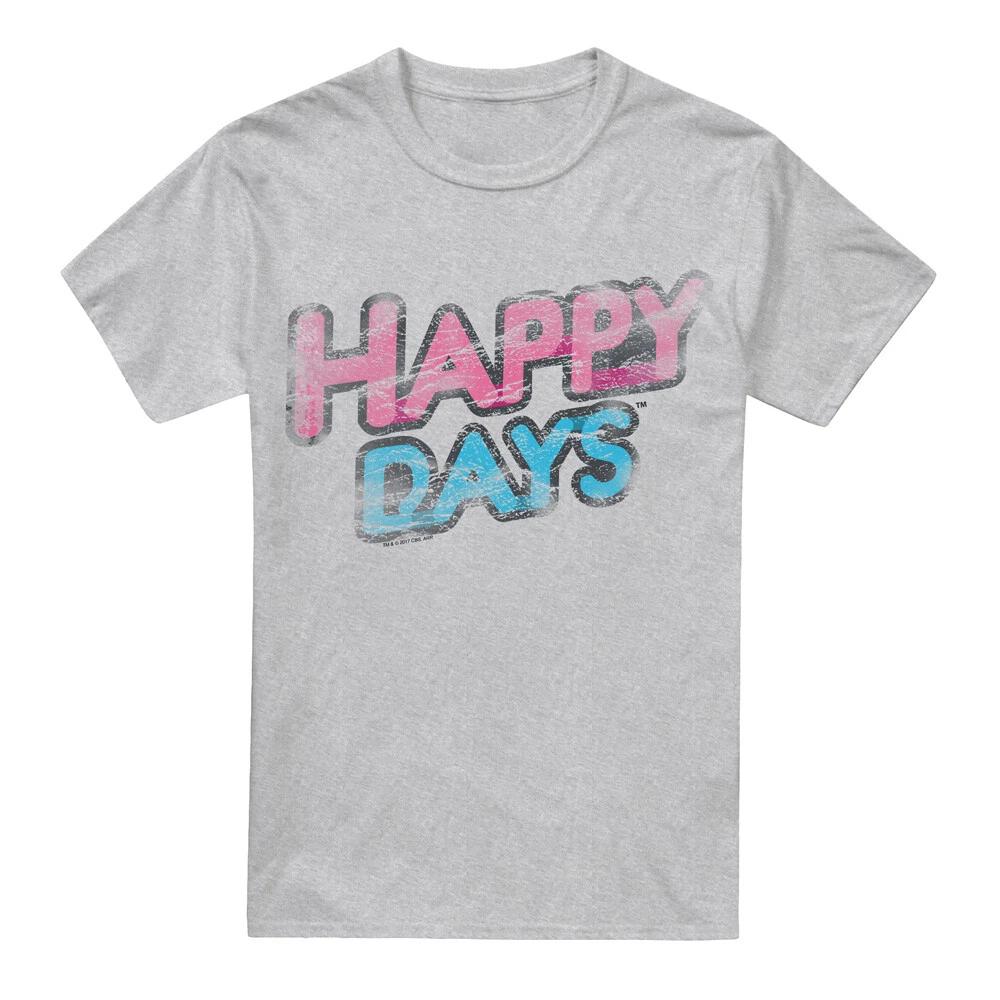 

Happy Days Distressed T-Shirt S-2XL, Heather 3XL
