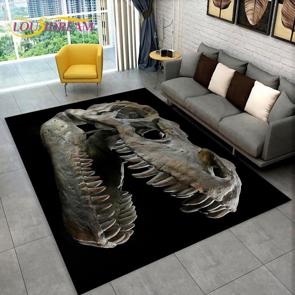 Animal Dinosaur Fossil Series 3D Area Rug,Carpet Rug for Home Living Room Bedroom Sofa Doormat Kitchen Decor,Non-slip Floor Mat