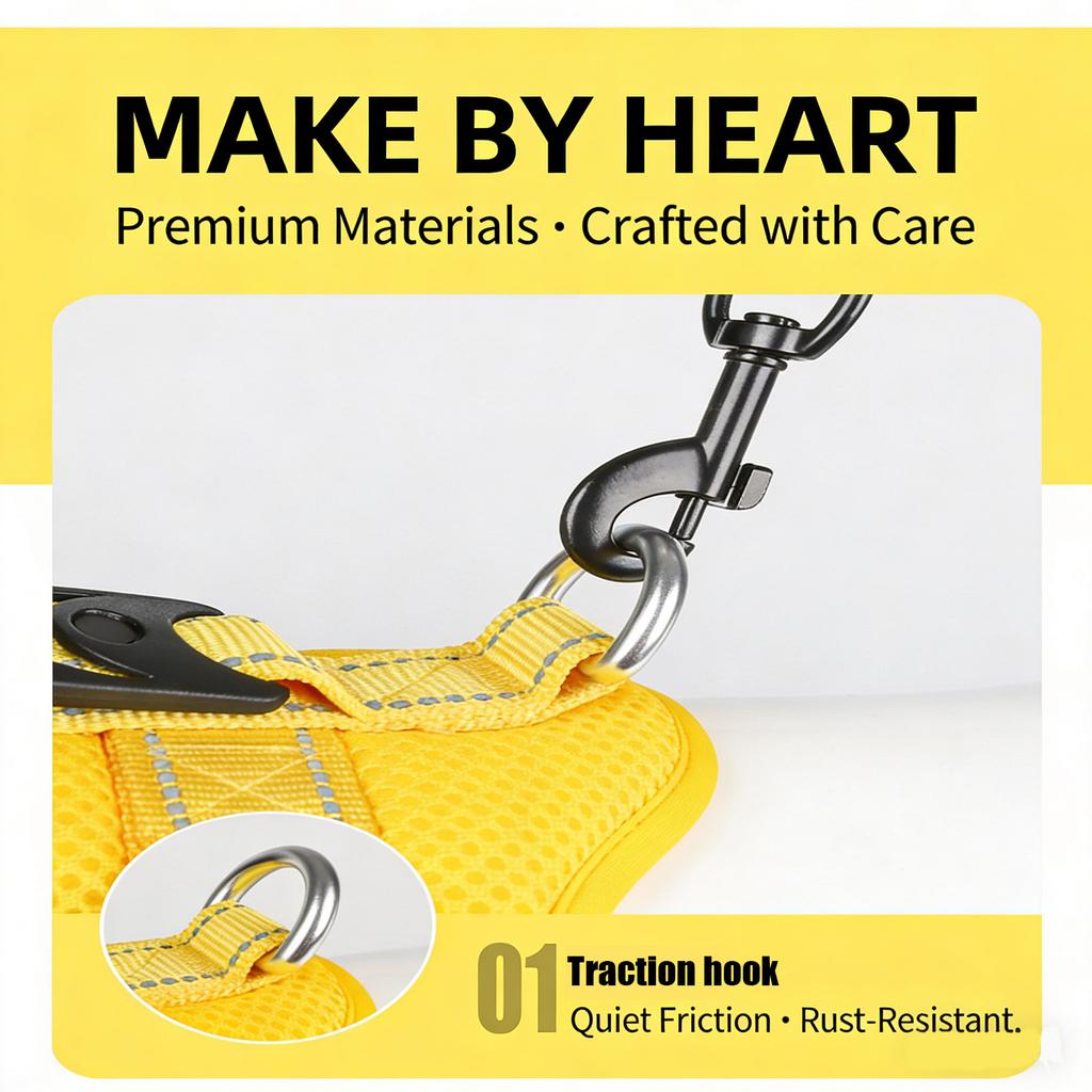 Pet Chest For Dogs - Large-sized Dog Walking Rope - Reflective Leash - Back- Dog Chest
