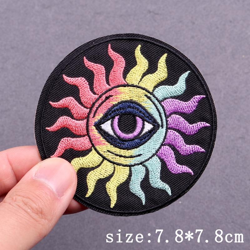 Skull Punk Embroidery Patches For Clothing Hip Hop Animal Patch Iron On Patches On Clothes Heart Sexy Patch For Clothes Stickers