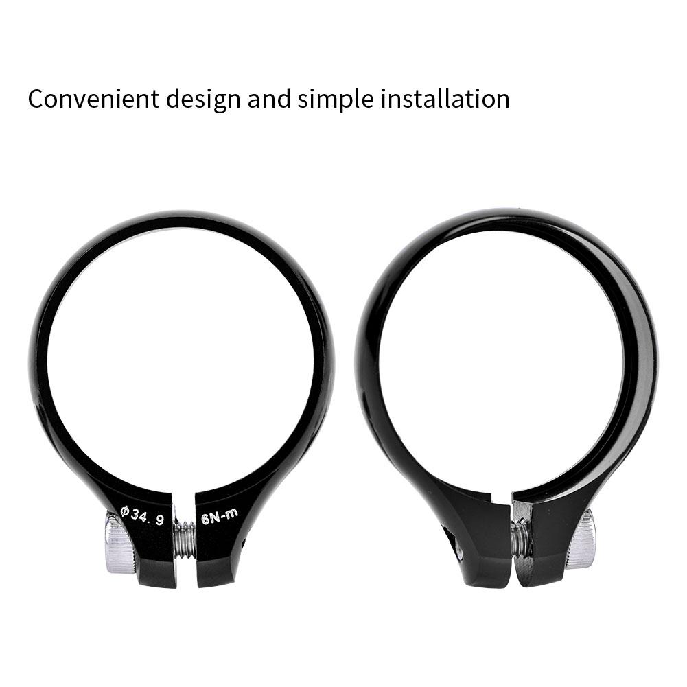 Ultralight Aluminium Alloy 34.9mm Mountain Bike Road Bicycle Seat Post Clamp (Black)