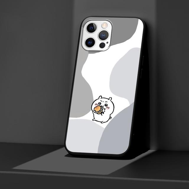 Case For Apple Iphone 11 13 12 Mini 14 Pro Max Xr 7 8 +Se 2020 Xs 6 6s Plus 5 5s Black Silicone Phone Cover Chiikawa Cartoon