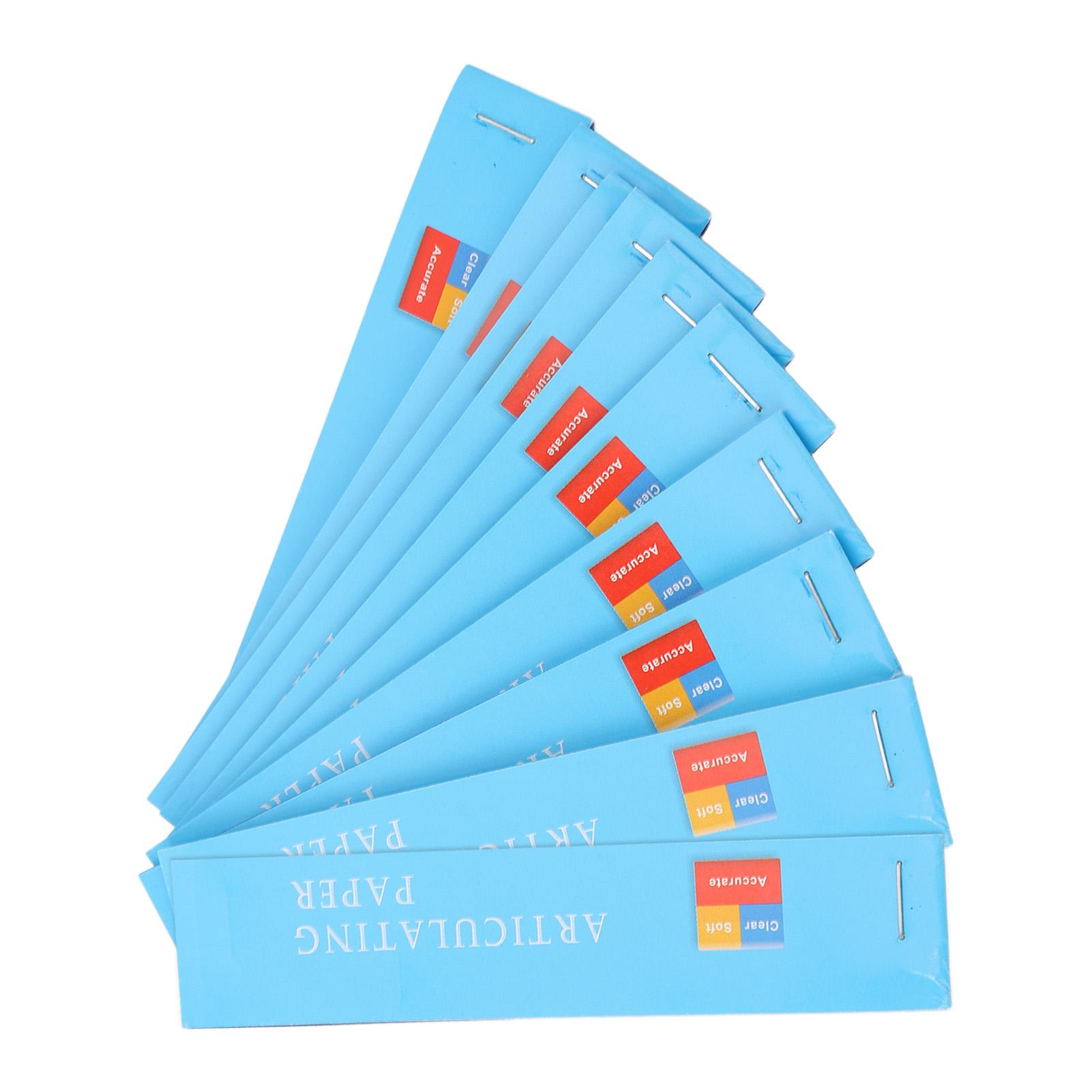 

400 шт. Синяя тонкая стоматологическая артикуляционная бумага, двухсторонние полоски бумаги для прикусывания, оральная артикуляционная бумага