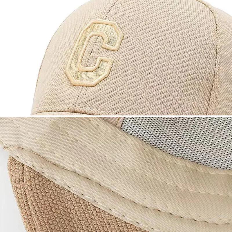 Simple Letter C Embroidered Baseball Cap For Men Women Solid Color Adjustable Sun Hat Unisex Casual Hip Hop Urban Street Style Dad Trucker Cap