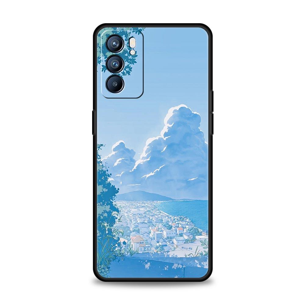 Funda De Verano Sky Para Phone Case For Oppo Reno8 Reno7 Reno6 Pro A54 5G Find X6 X5 A53 A52 A9 A15 A95 A17 A16 A57 A31 Cover
