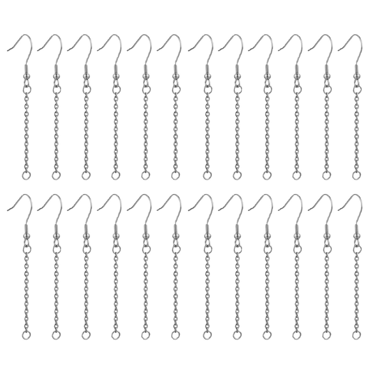 

Набор из 20 проволочных основ для серег-подвесок для изготовления украшений своими руками, регулируемый удлинитель цепи для изготовления украшений, удлинительные цепочки серебряный