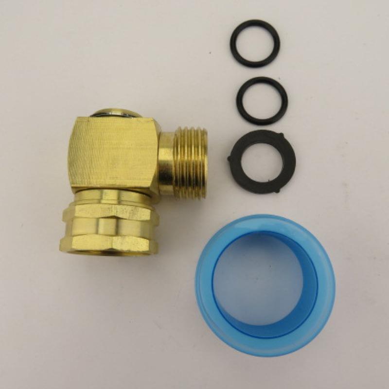 1x Garden Hose Swivel Elbow Connector 90 Degree Solid Brass Adjustable 180 Degree Swivel for Car Wash Water Pipe Connection