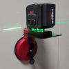 High Precision Green Light Infrared Level with Suction Cups for Tiles, Glass, and Walls