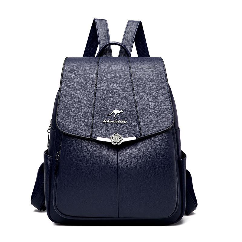 Schoolbag Casual Backpack Women's 1011 New Versatile Large-capacity Atmospheric Soft Leather Women's Backpack Outdoor Travel Bag