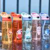 500ml Kinderwasserflasche mit Strohhalm BPA-frei Kinder Trinken Gesunde Schultasse Große Kapazität Sommer Sport Männer- und Frauen-Kunststoffbecher