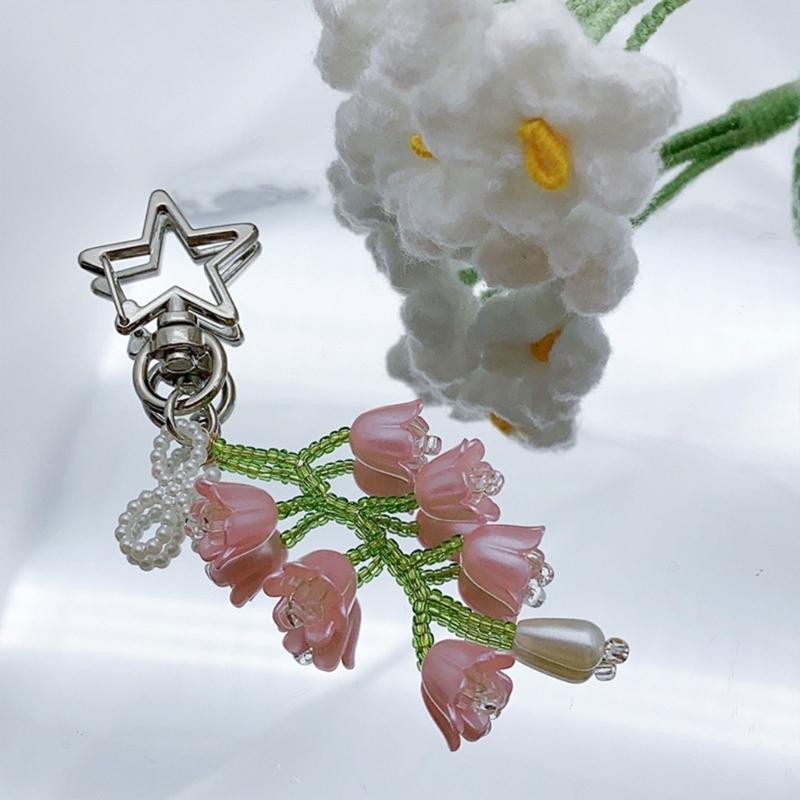 Handmade Beads Keychain Durable Material for Detail Oriented Individuals